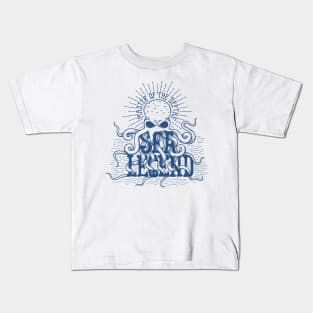 Octopus captures the tentacles of the word Sea Legend Kids T-Shirt